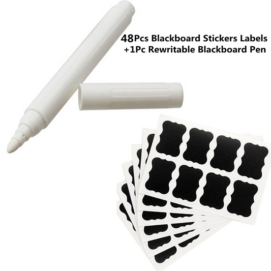 Reusable Blackboard Label Stickers – Closet &amp; Storage Organization Set