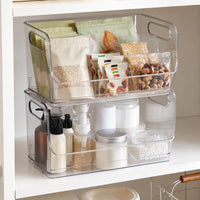 Open-front stackable storage bins