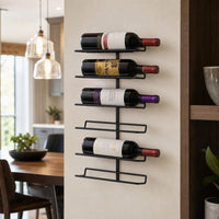 Wall-mounted wine bottle rack