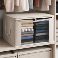 Large foldable storage bags with clear window