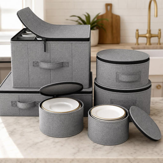 6-piece dinnerware storage container set