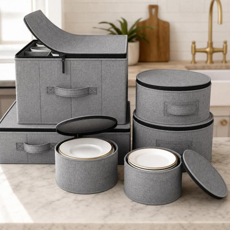 6-piece dinnerware storage container set