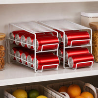 2-tier soda can dispenser rack, set of 2