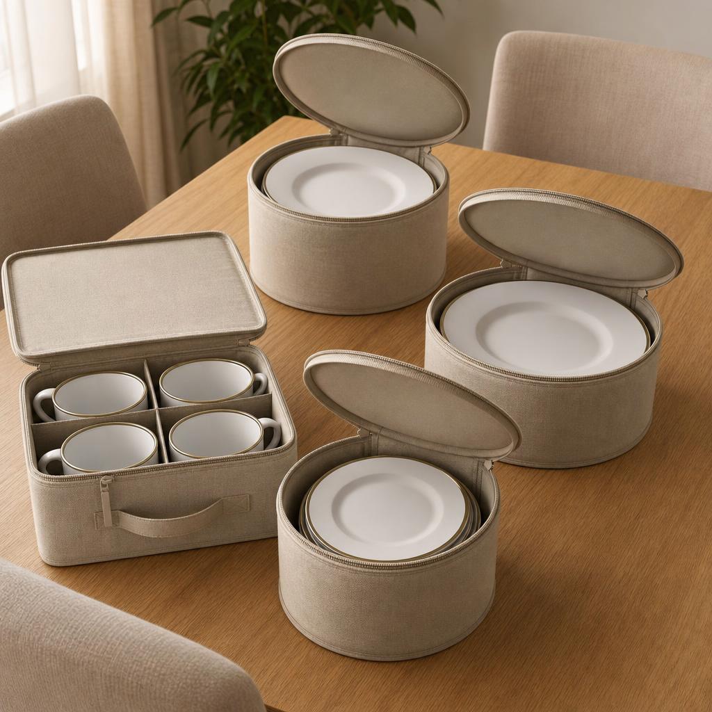5-piece dinnerware storage set, service for 12