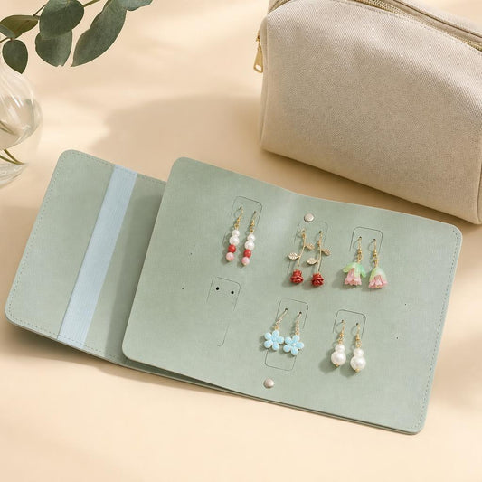 Travel earring holder case organizer