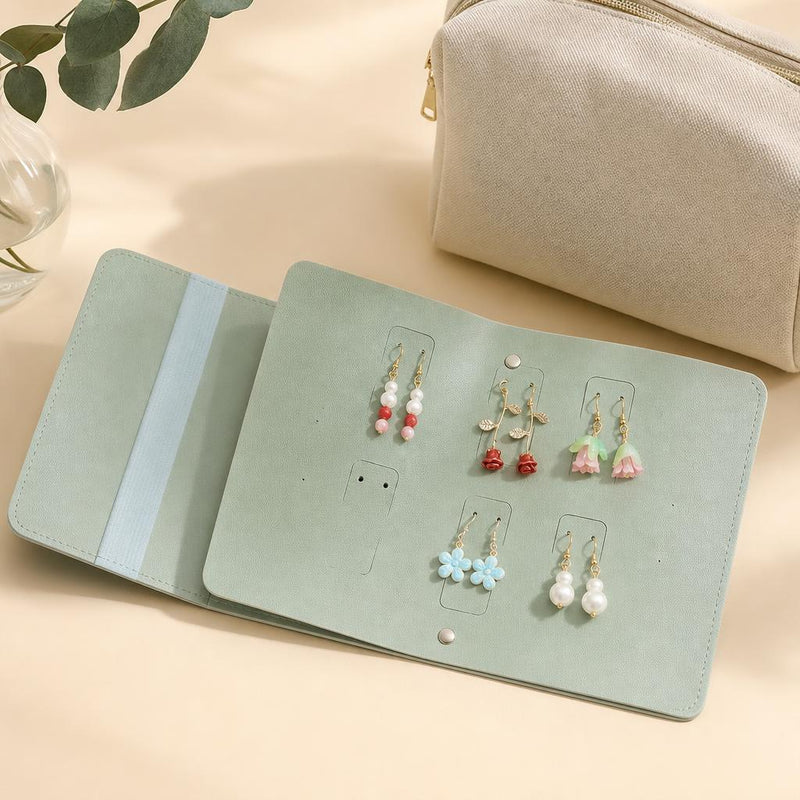 Travel earring holder case organizer