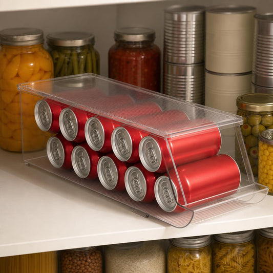 Can organizer with lid, holds 12
