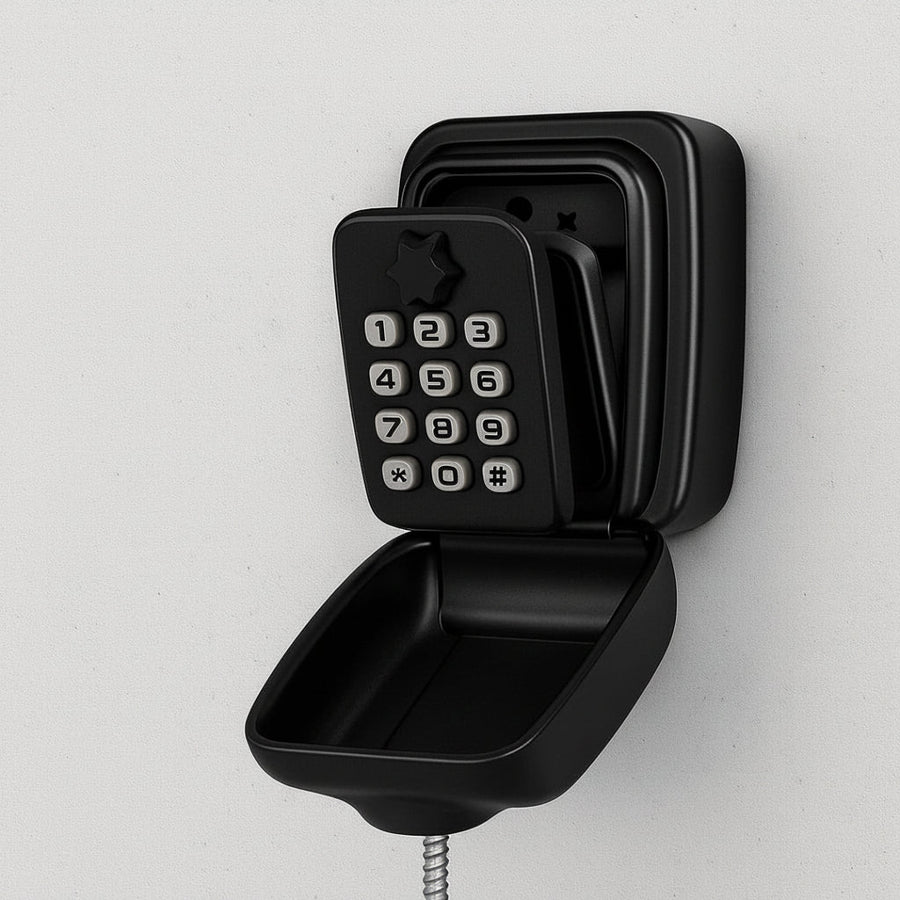 Wall-Mounted Outdoor Key Lock Box with Combination