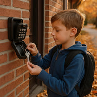 Wall-Mounted Outdoor Key Lock Box with Combination
